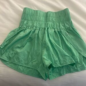 Green Free People “The way home shorts”